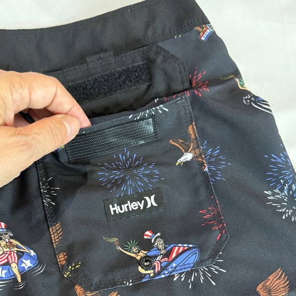Hurley Weekender 20" Boardshorts Swimwear American July 4th-theme Men's Size 32 - Picture 4 of 16